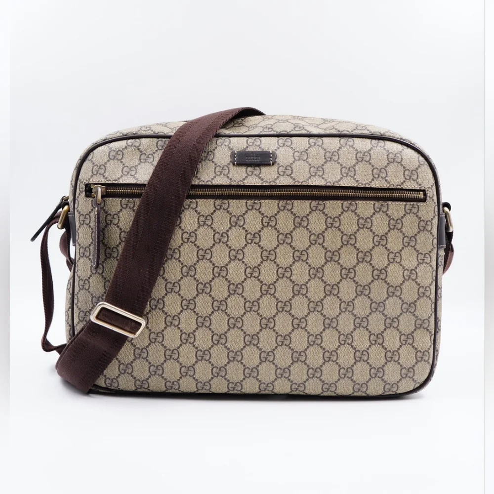 AM54❤️ Gucci GG Monogram Canvas Messenger Bag